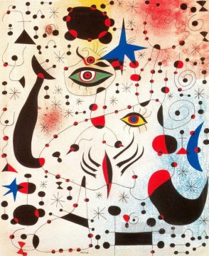 抽象的かつ装飾的 Painting - ダダイストの女性と恋する暗号と星座